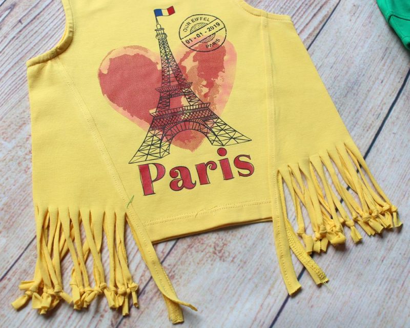 Thời trang trẻ em giá sỉ bé gái - Bộ Bé Gái Paris Sành Điệu
